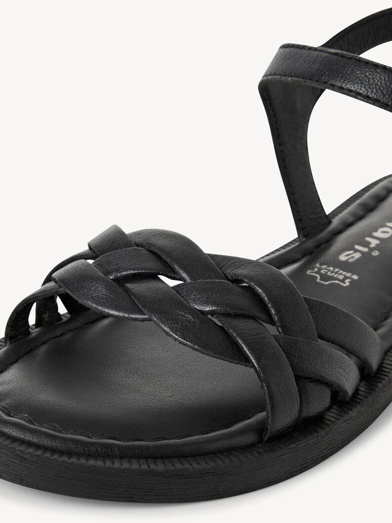 sandalo in pelle - nero 1-28115-44-007 compra tamaris sandali online