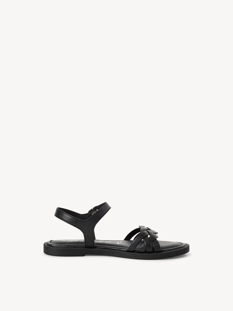 sandalo in pelle - nero 1-28115-44-007 compra tamaris sandali online