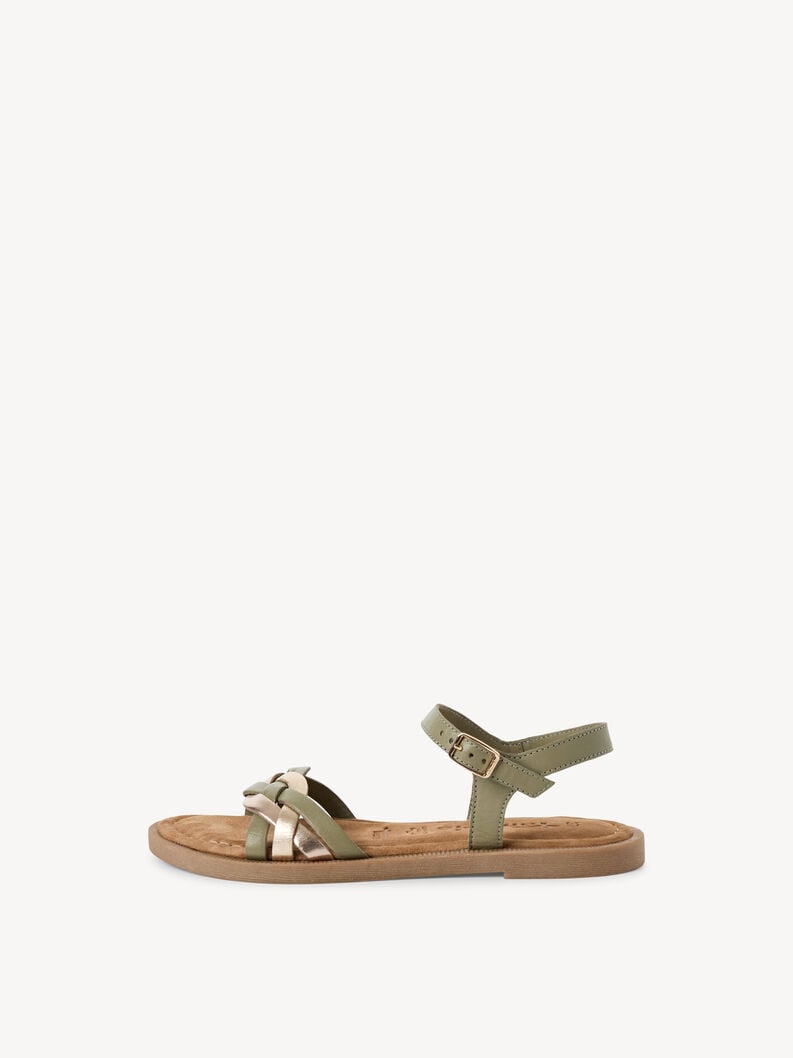 sandalo in pelle - verde 1-28115-44-770 compra tamaris sandali online