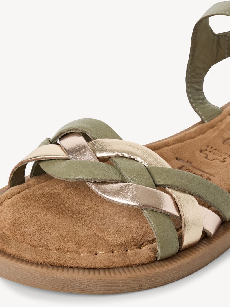 sandalo in pelle - verde 1-28115-44-770 compra tamaris sandali online