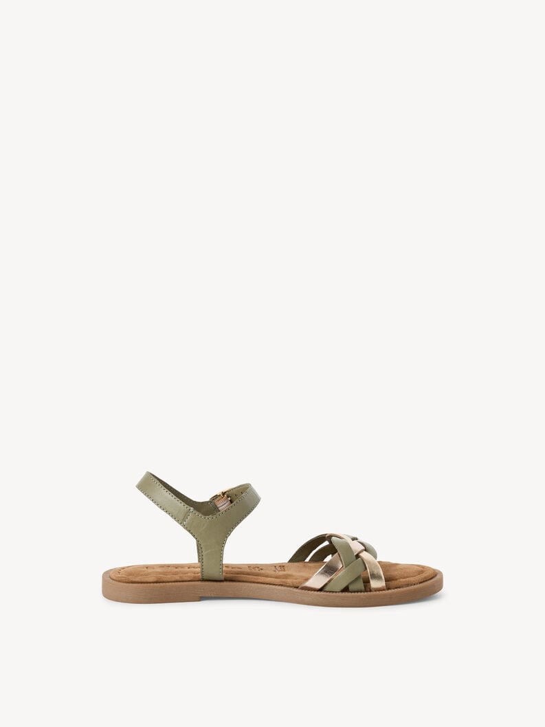 sandalo in pelle - verde 1-28115-44-770 compra tamaris sandali online