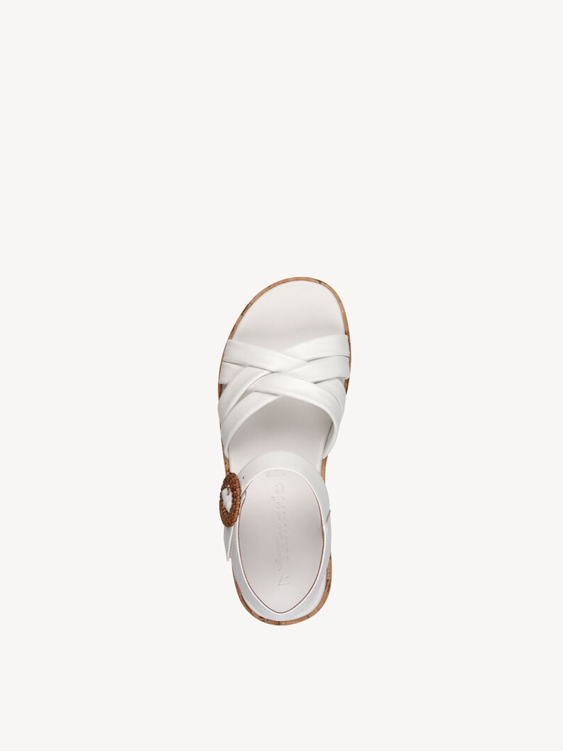sandalo in pelle - bianco 1-28129-44-117 compra tamaris sandali online