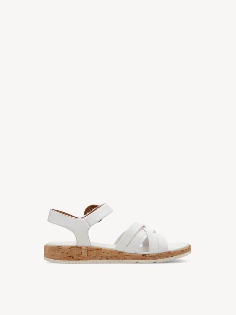sandalo in pelle - bianco 1-28129-44-117 compra tamaris sandali online