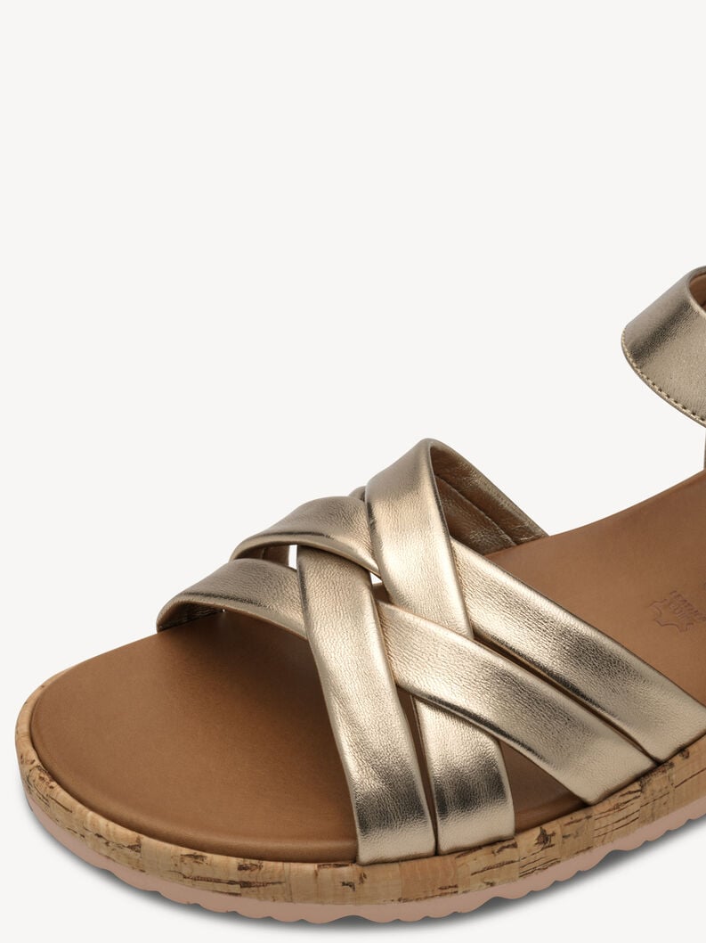 sandalo in pelle - metallizzato 1-28129-44-900 compra tamaris sandali online