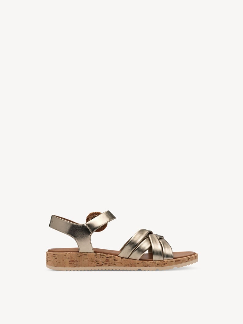 sandalo in pelle - metallizzato 1-28129-44-900 compra tamaris sandali online