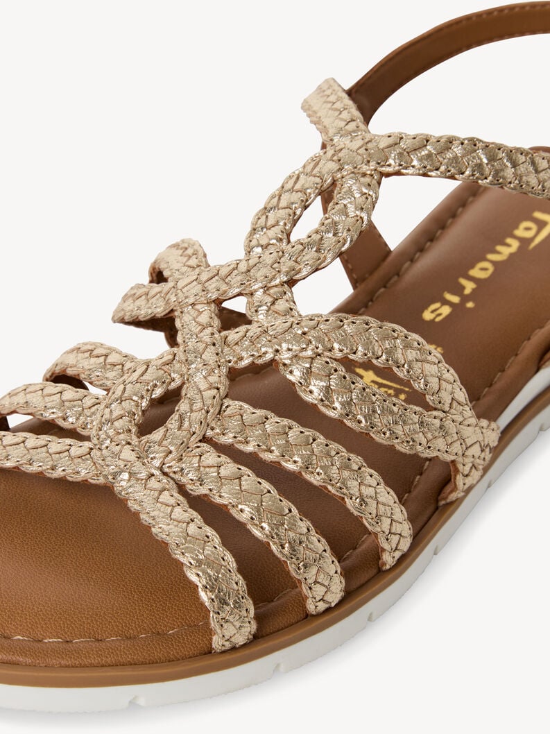 sandalo in pelle - oro 1-28134-44-940 compra tamaris sandali online