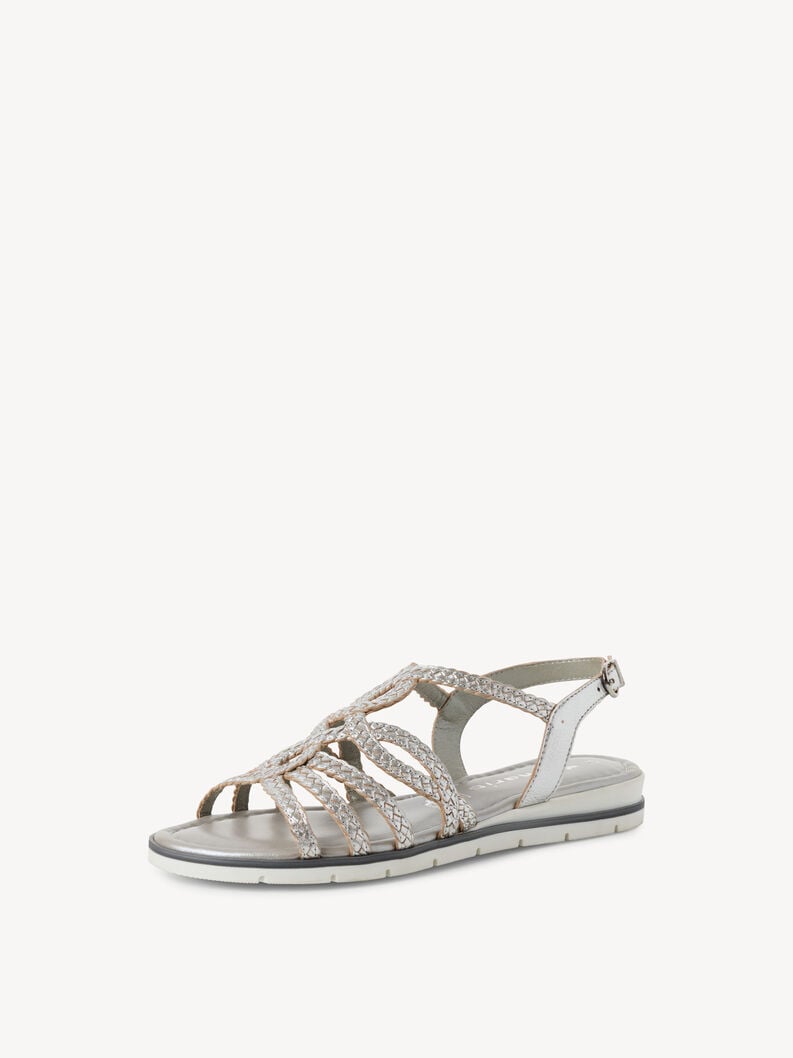 sandalo in pelle - metallizzato 1-28134-44-941 compra tamaris sandali online