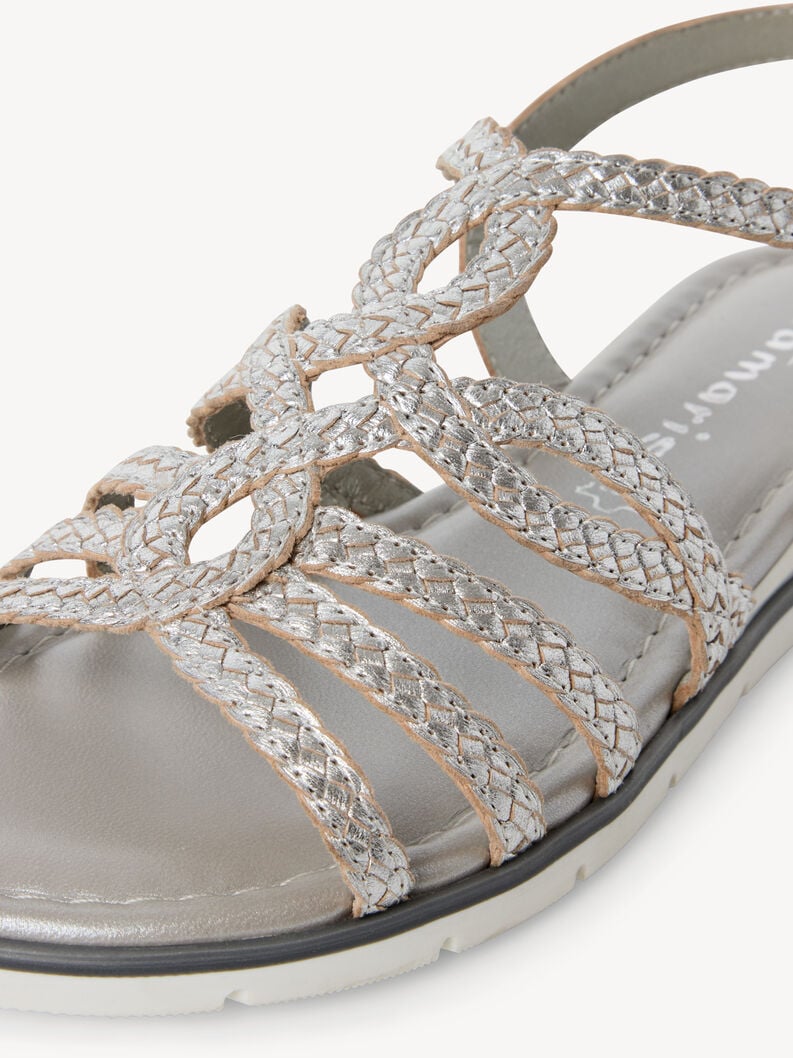 sandalo in pelle - metallizzato 1-28134-44-941 compra tamaris sandali online