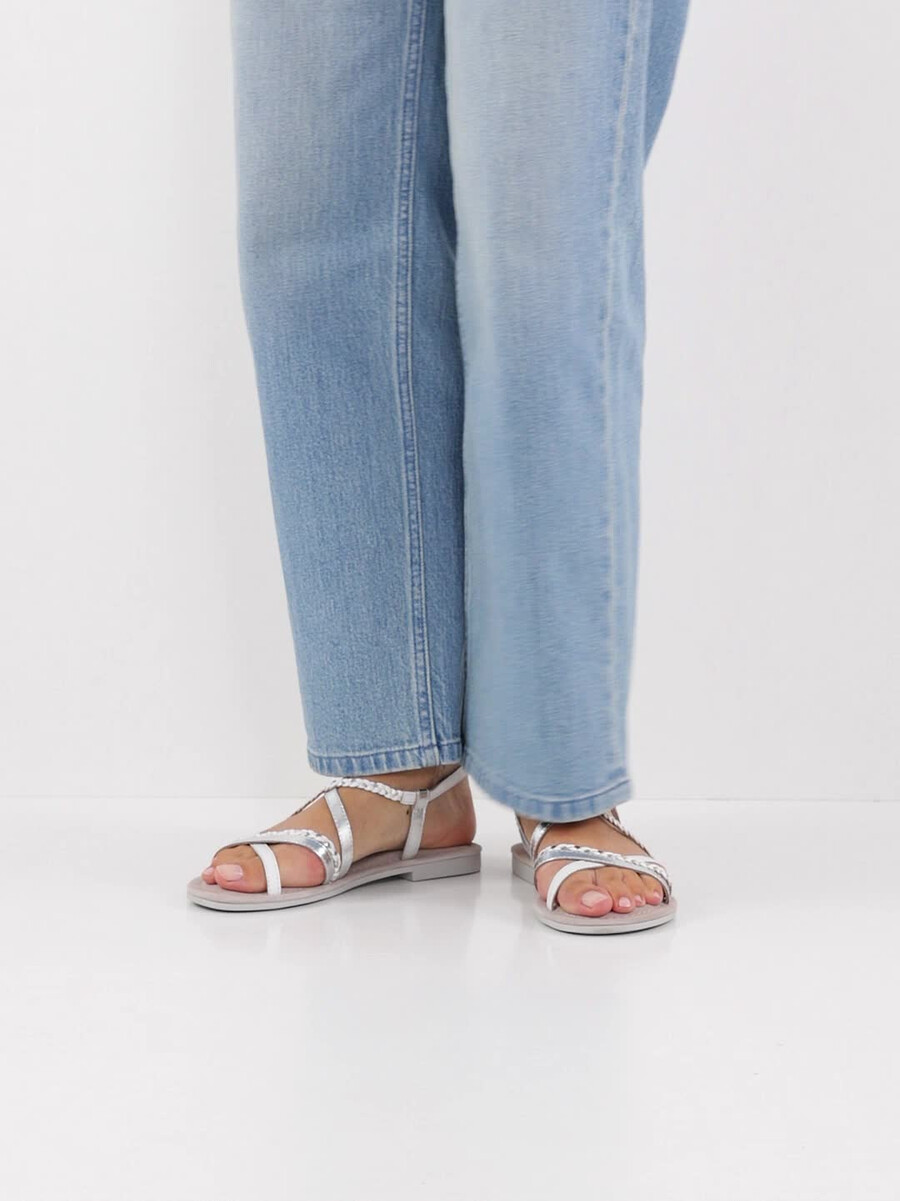sandalo in pelle - metallizzato 1-28139-44-948 compra tamaris sandali online