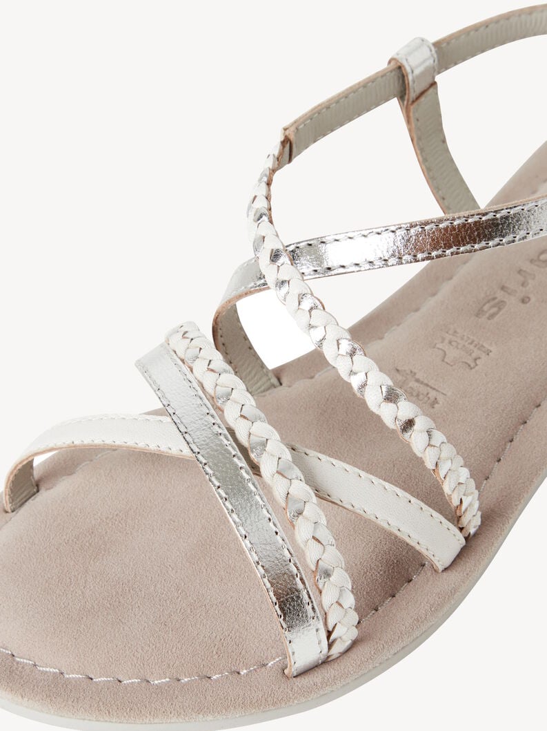 sandalo in pelle - metallizzato 1-28139-44-948 compra tamaris sandali online