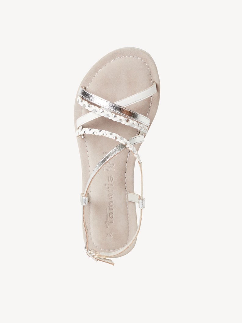 sandalo in pelle - metallizzato 1-28139-44-948 compra tamaris sandali online