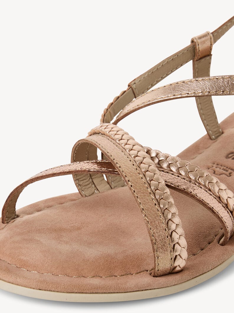 sandalo in pelle - metallizzato 1-28139-44-952 compra tamaris sandali online