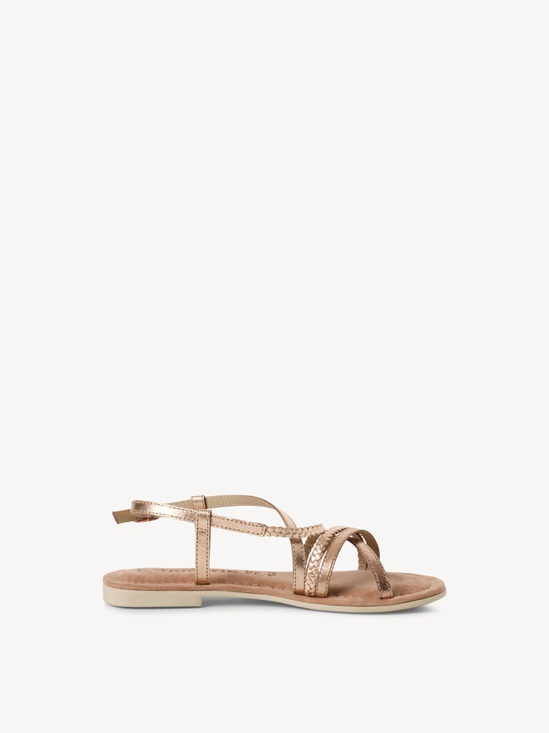sandalo in pelle - metallizzato 1-28139-44-952 compra tamaris sandali online