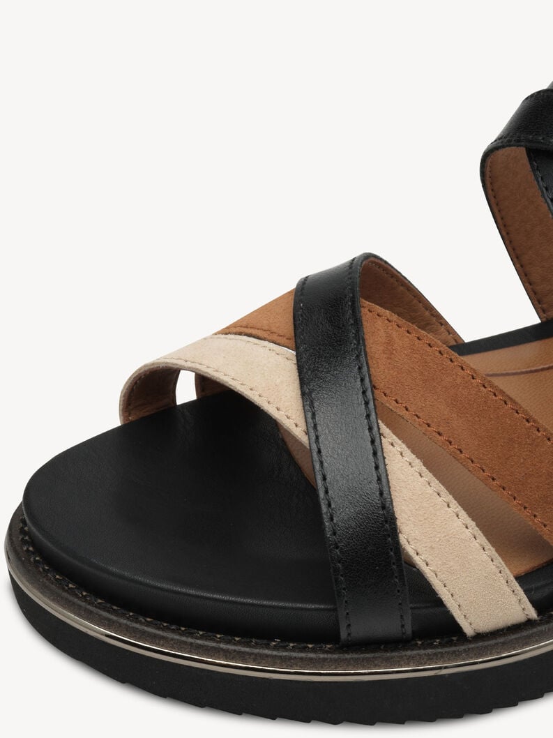 in pelle sandalo con tacco - nero 1-28237-44-001 compra tamaris sandali online