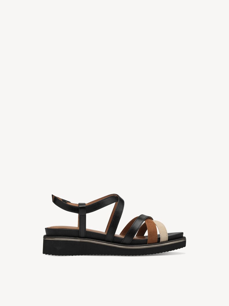 in pelle sandalo con tacco - nero 1-28237-44-001 compra tamaris sandali online