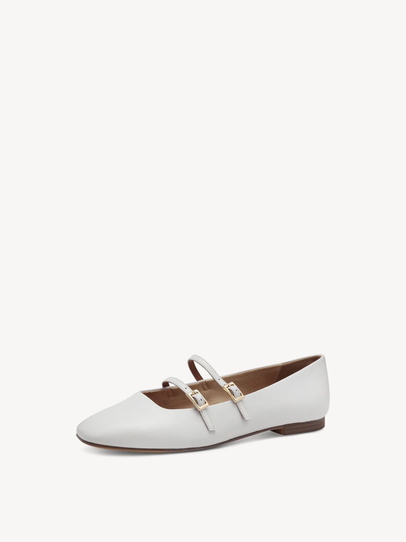 ballerina in pelle - bianco 1-22142-44-100 compra tamaris ballerine online