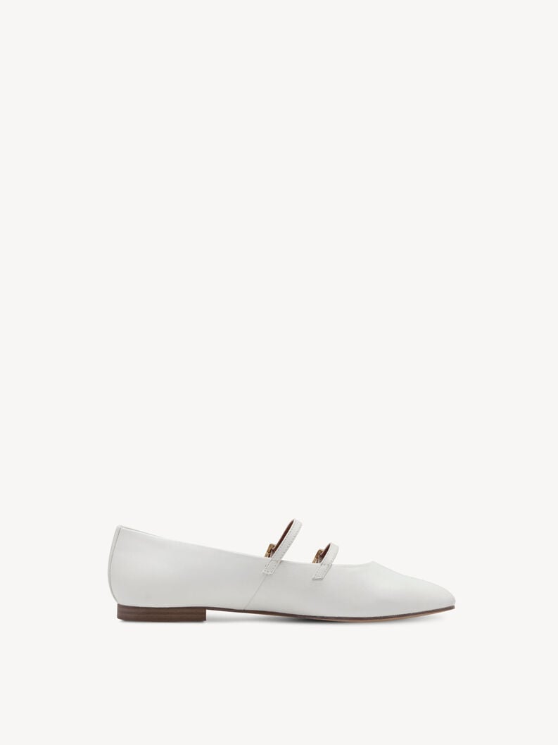 ballerina in pelle - bianco 1-22142-44-100 compra tamaris ballerine online