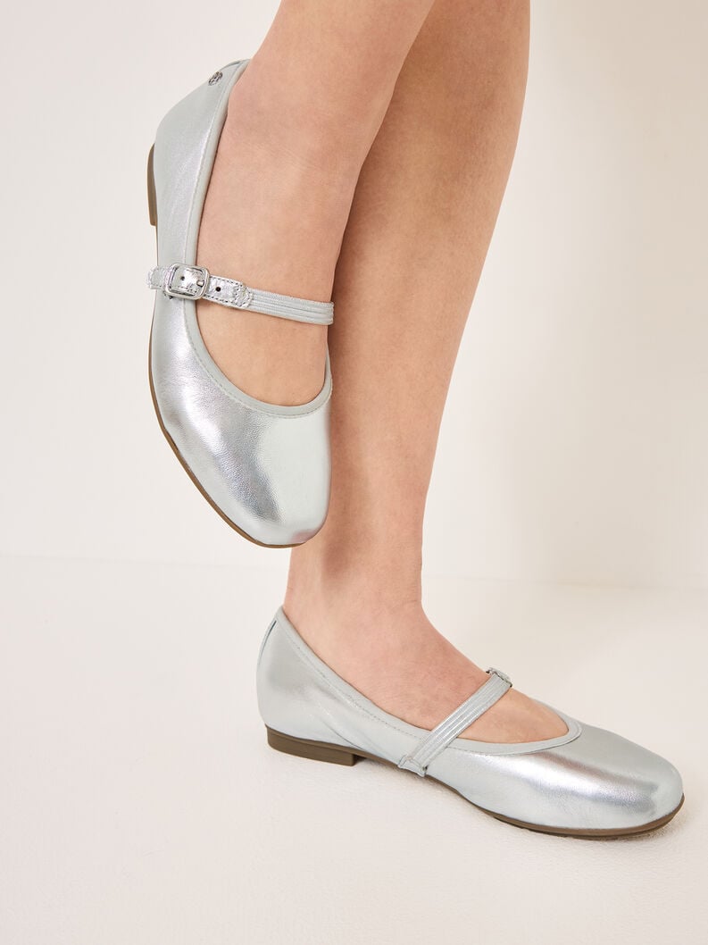 ballerina in pelle - argento 8-82107-44-941 compra tamaris ampia ballerine online