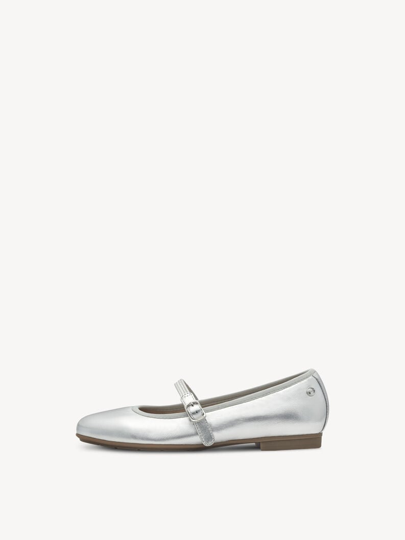 ballerina in pelle - argento 8-82107-44-941 compra tamaris ampia ballerine online