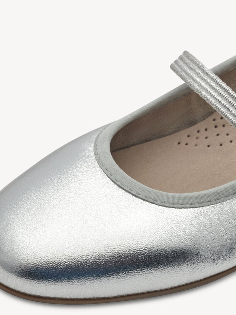 ballerina in pelle - argento 8-82107-44-941 compra tamaris ampia ballerine online
