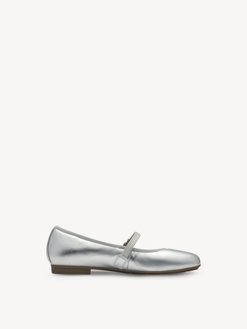 ballerina in pelle - argento 8-82107-44-941 compra tamaris ampia ballerine online