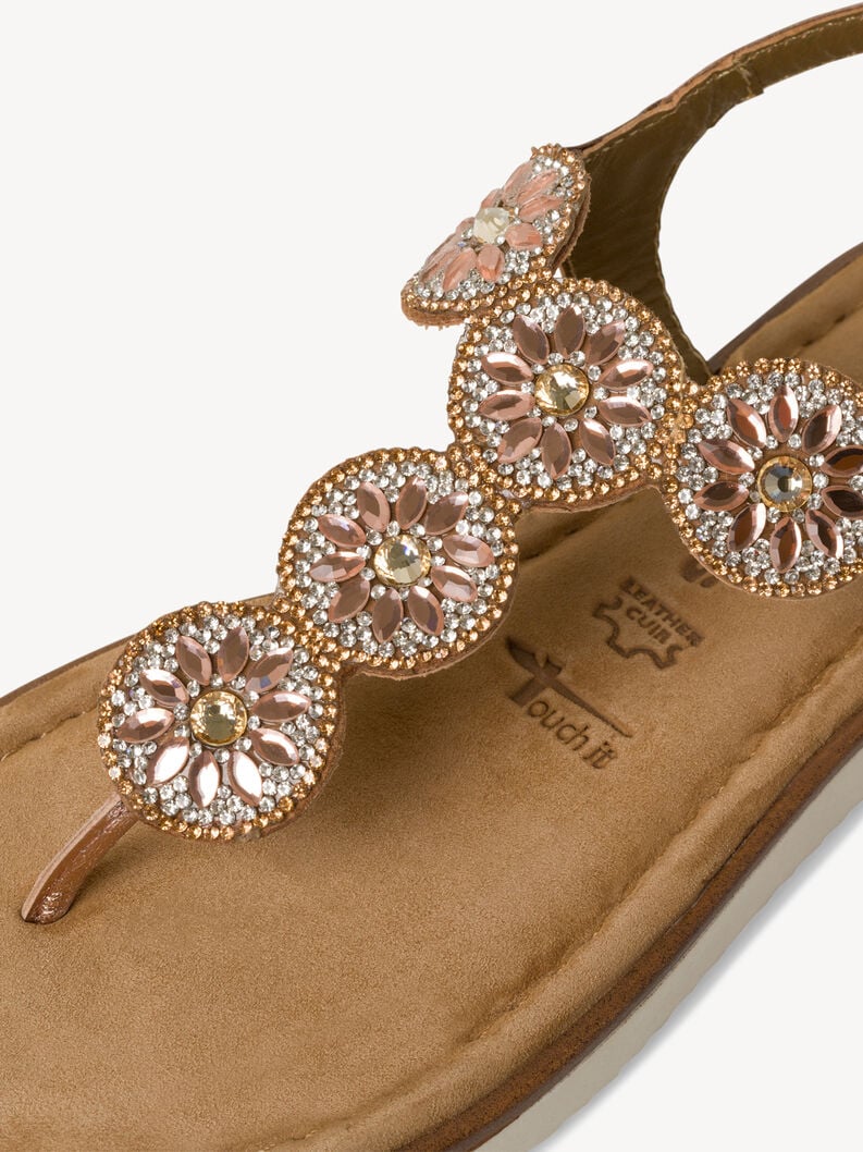 sandalo in pelle - metallizzato 1-28602-42-952 compra tamaris toe post sandals online