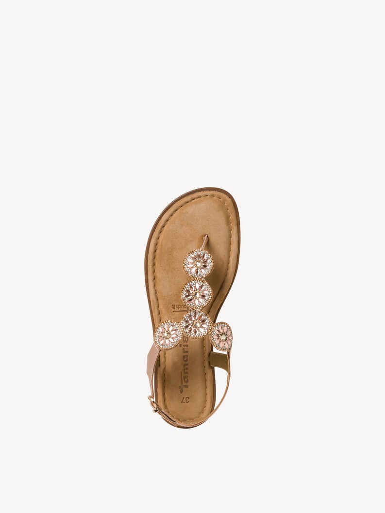 sandalo in pelle - metallizzato 1-28602-42-952 compra tamaris toe post sandals online