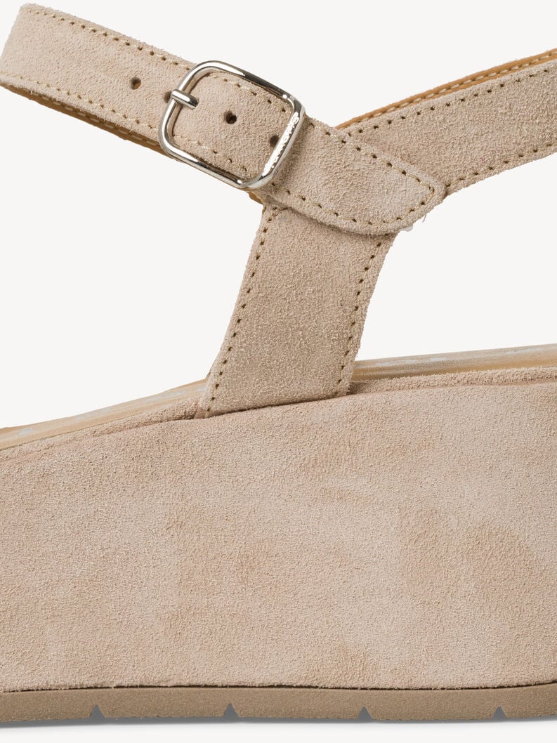 in pelle con tacco sandalo beige 1-28020-42-419 compra tamaris sandali online