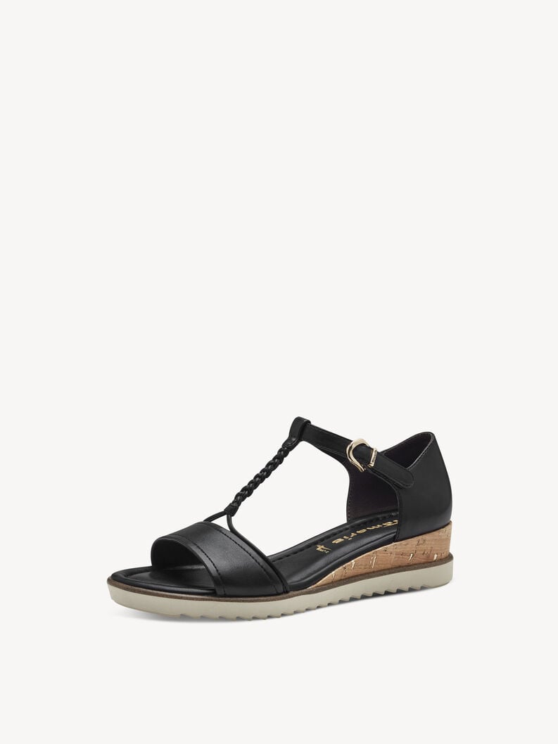 sandalo con tacco - nero 1-28102-42-001 compra tamaris sandali online