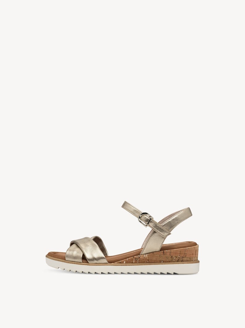 sandalo con tacco - oro 1-28106-42-933 compra tamaris sandali online