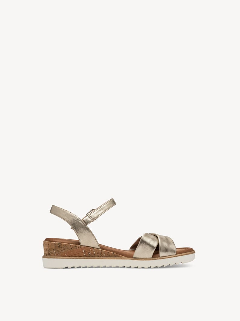 sandalo con tacco - oro 1-28106-42-933 compra tamaris sandali online
