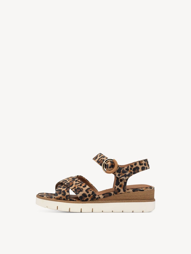 in pelle con tacco sandalo marrone 1-28202-42-360 compra tamaris sandali online