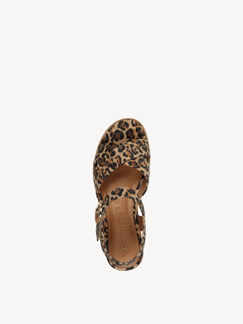 in pelle con tacco sandalo marrone 1-28202-42-360 compra tamaris sandali online