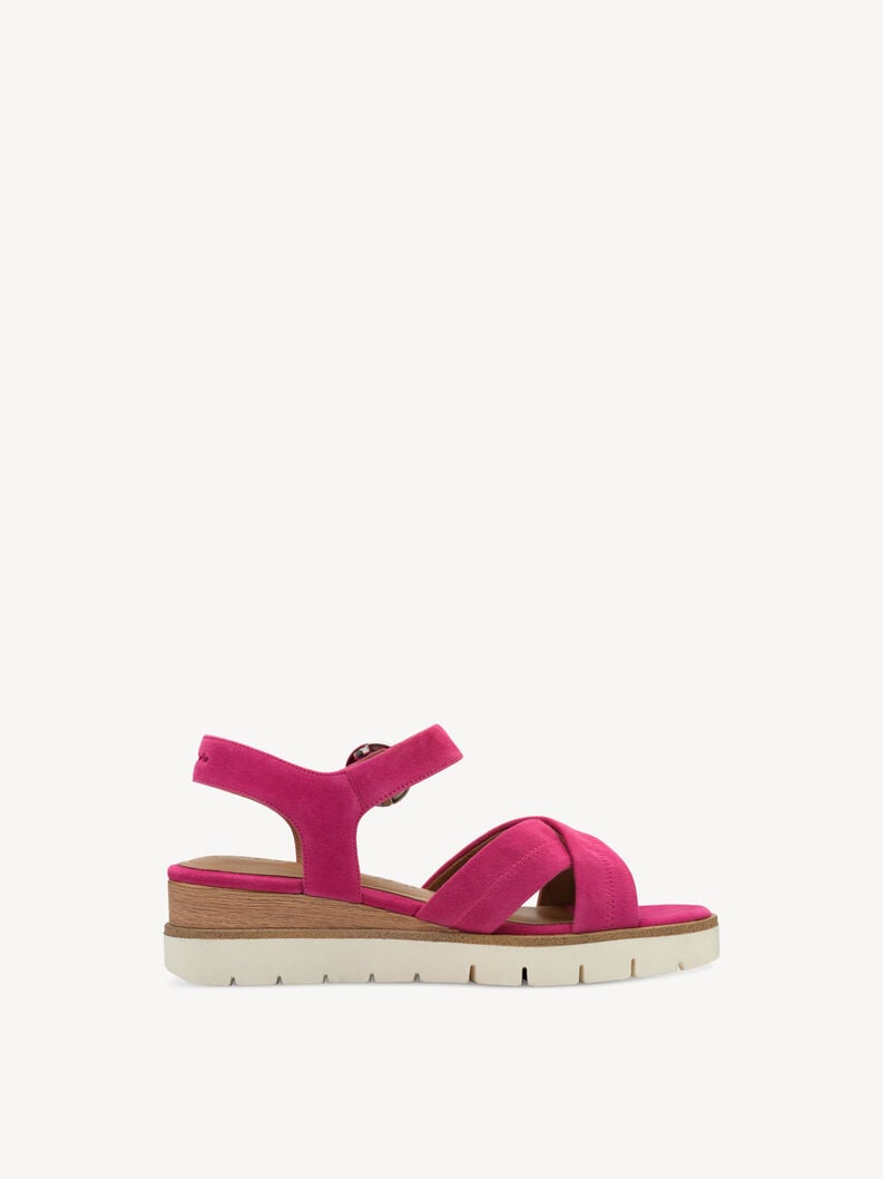in pelle sandalo con tacco - rosa 1-28202-42-513 compra tamaris sandali online