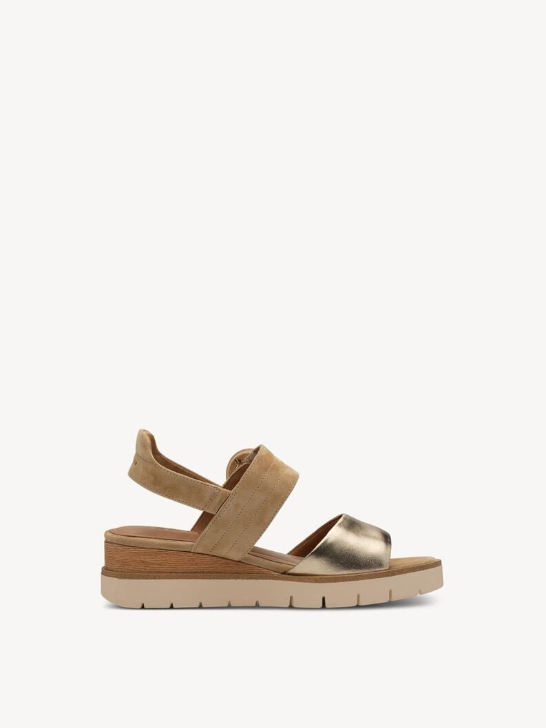 in pelle con tacco sandalo beige 1-28206-42-445 compra tamaris sandali online