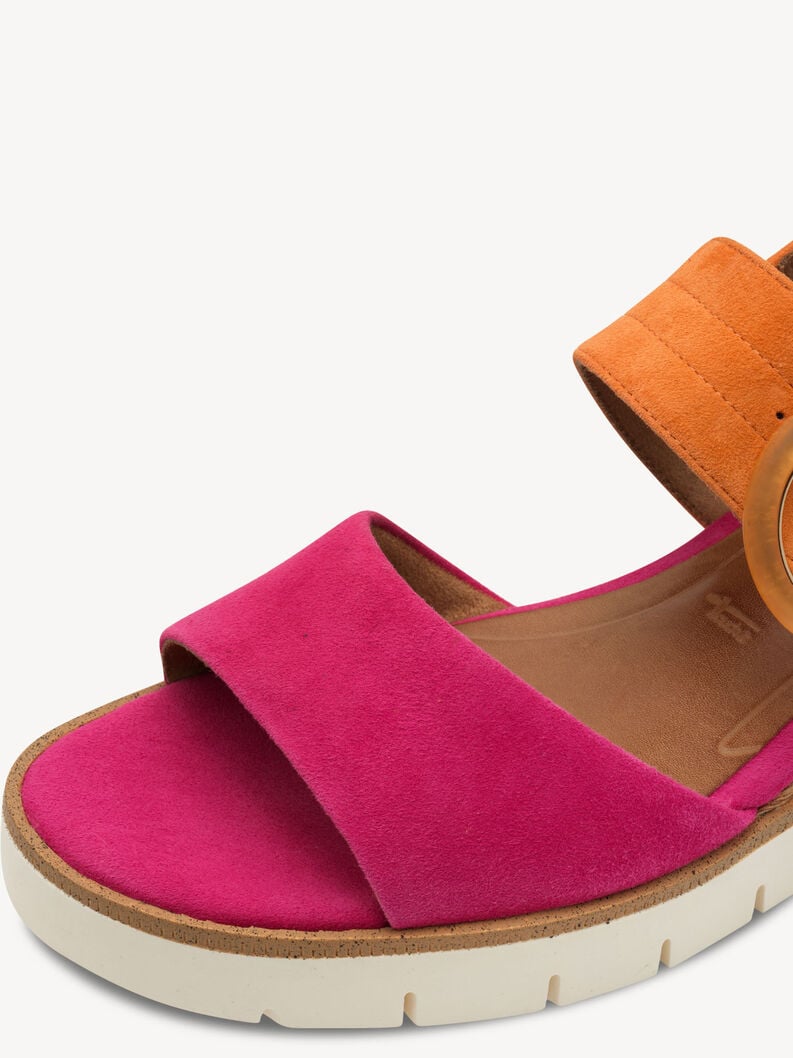 in pelle sandalo con tacco - rosa 1-28206-42-562 compra tamaris sandali online