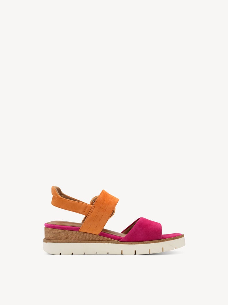 in pelle sandalo con tacco - rosa 1-28206-42-562 compra tamaris sandali online