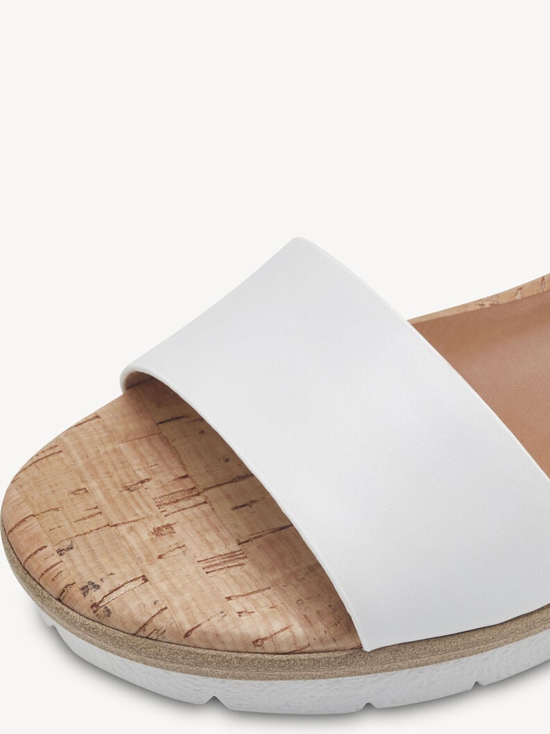 in pelle con tacco sandalo bianco 1-28222-42-100 compra tamaris sandali online