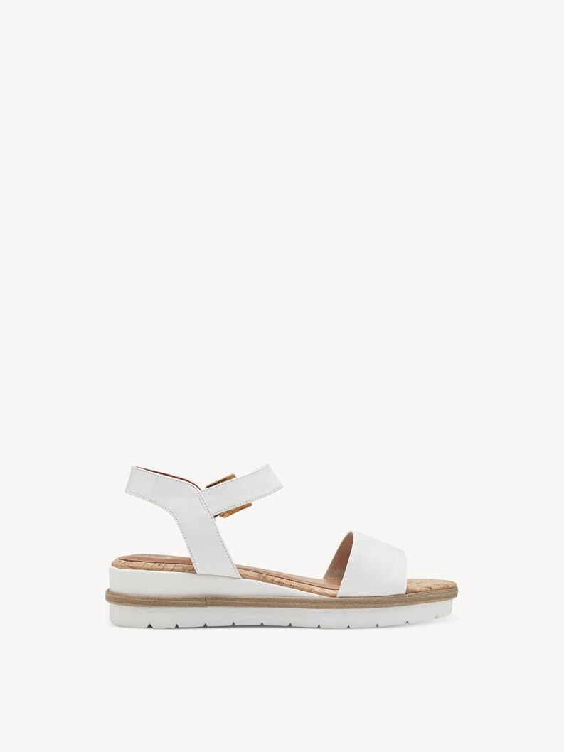 in pelle con tacco sandalo bianco 1-28222-42-100 compra tamaris sandali online