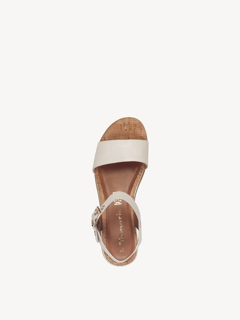 in pelle con tacco sandalo beige 1-28222-42-418 compra tamaris sandali online