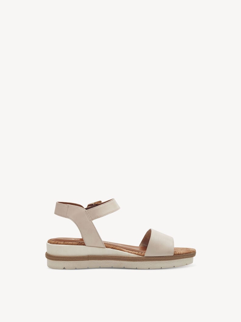 in pelle con tacco sandalo beige 1-28222-42-418 compra tamaris sandali online