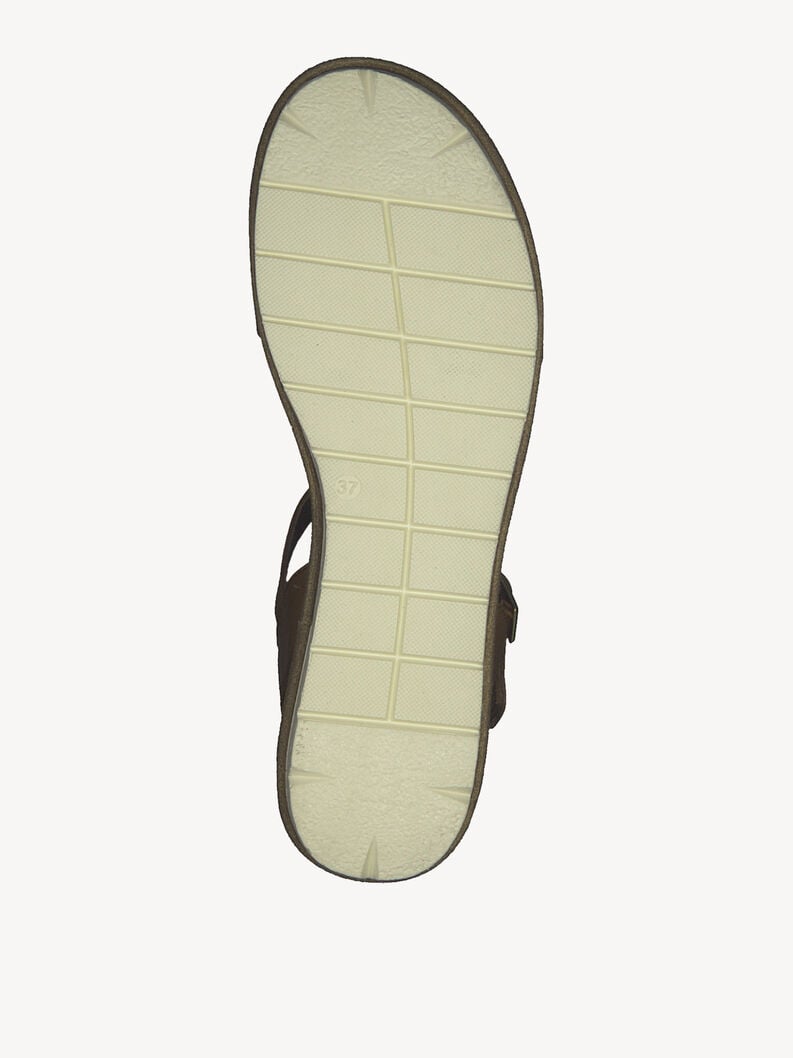 in pelle con tacco sandalo marrone 1-28222-42-440 compra tamaris sandali online