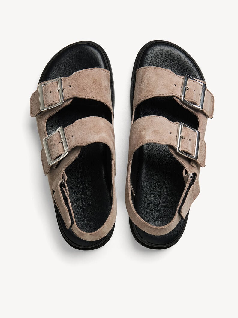 in pelle con tacco sandalo beige 1-28225-44-341 compra tamaris sandali online
