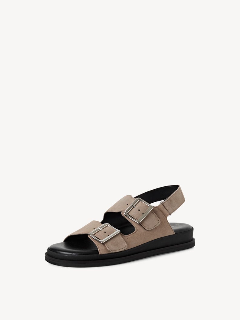 in pelle con tacco sandalo beige 1-28225-44-341 compra tamaris sandali online