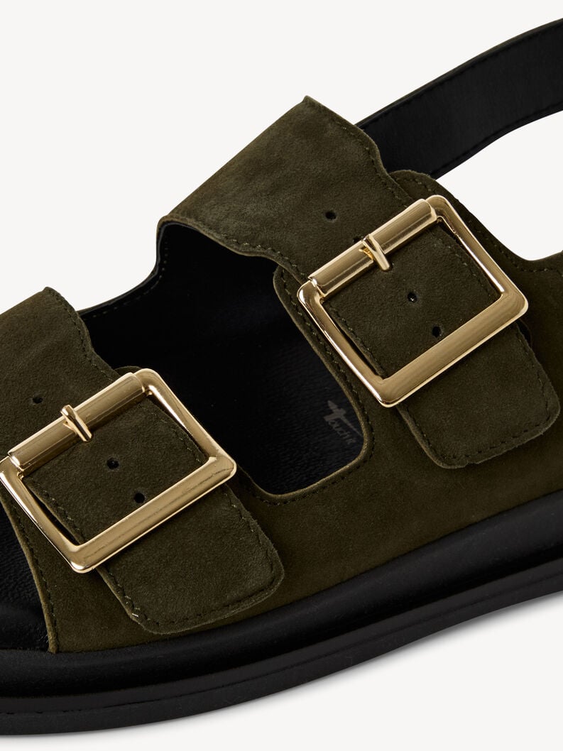in pelle con tacco sandalo verde 1-28225-44-722 compra tamaris sandali online