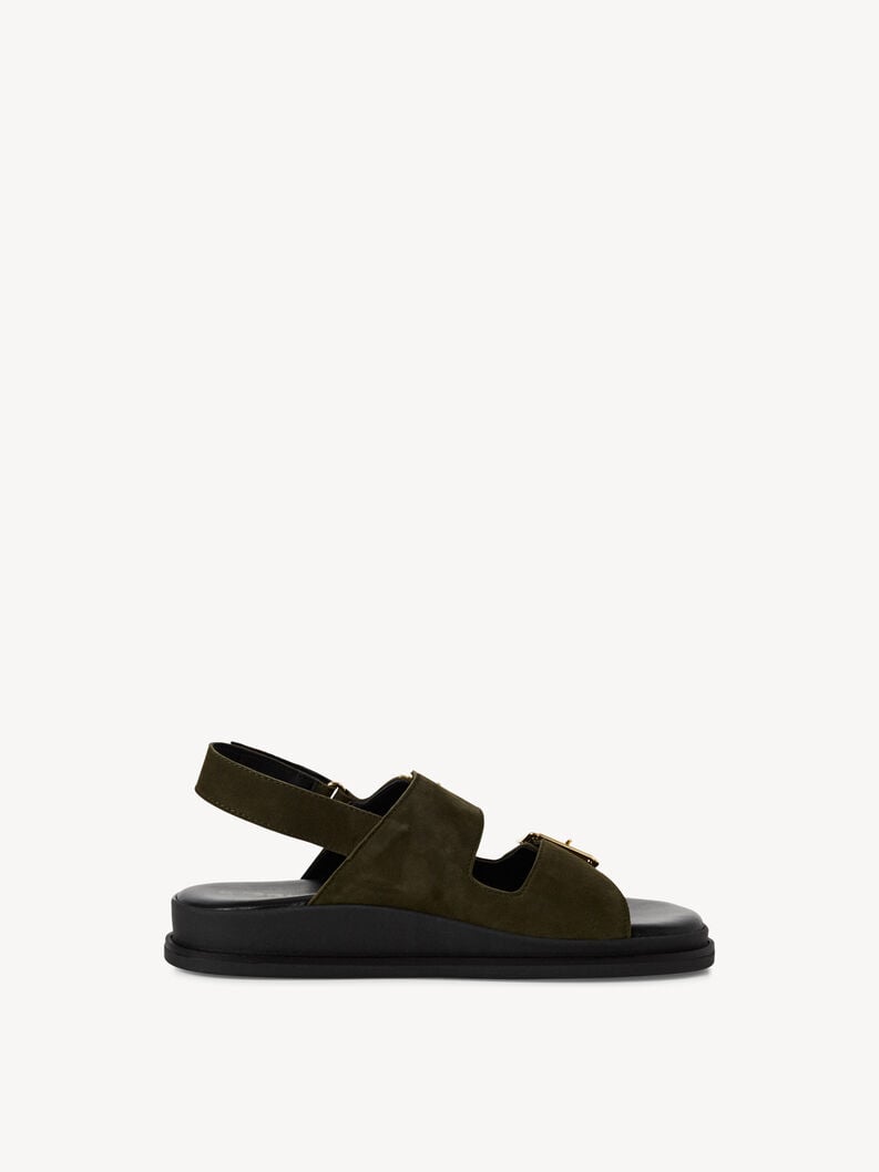 in pelle con tacco sandalo verde 1-28225-44-722 compra tamaris sandali online