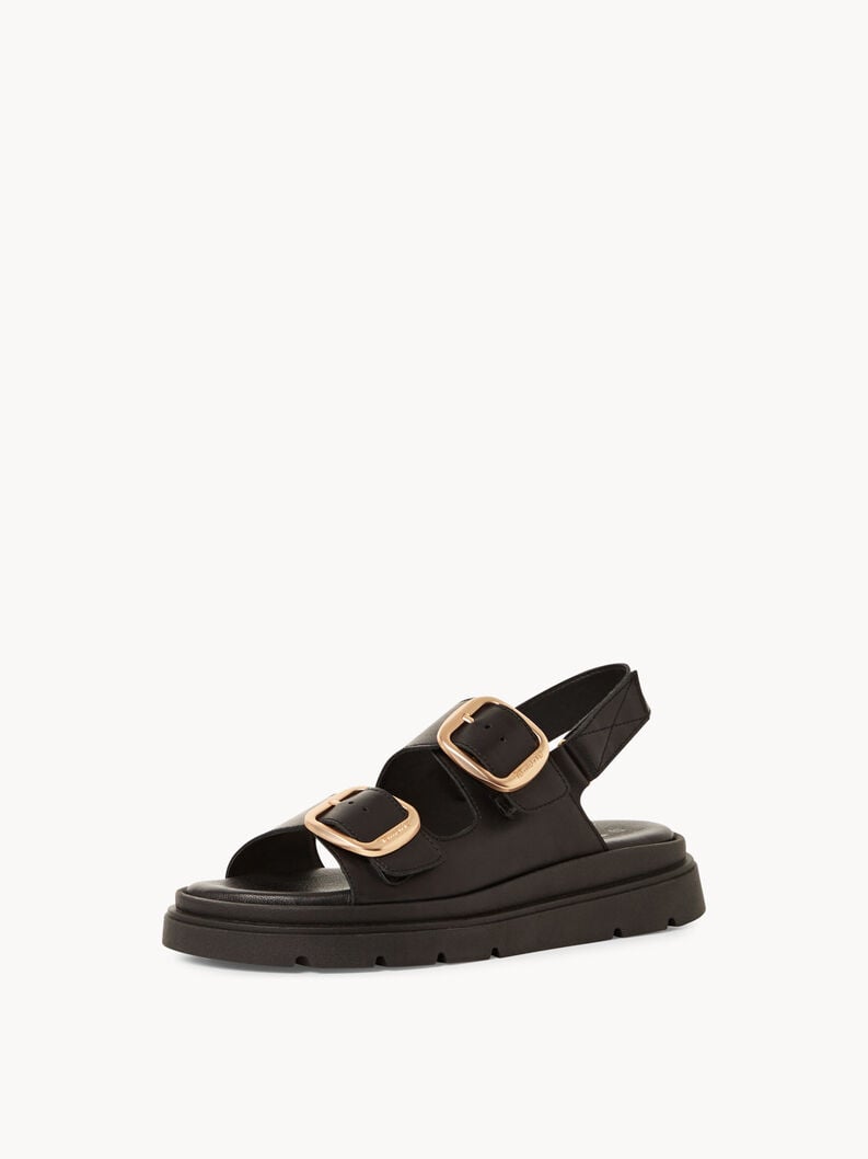 in pelle sandalo con tacco - nero 1-28233-44-003 compra tamaris sandali online
