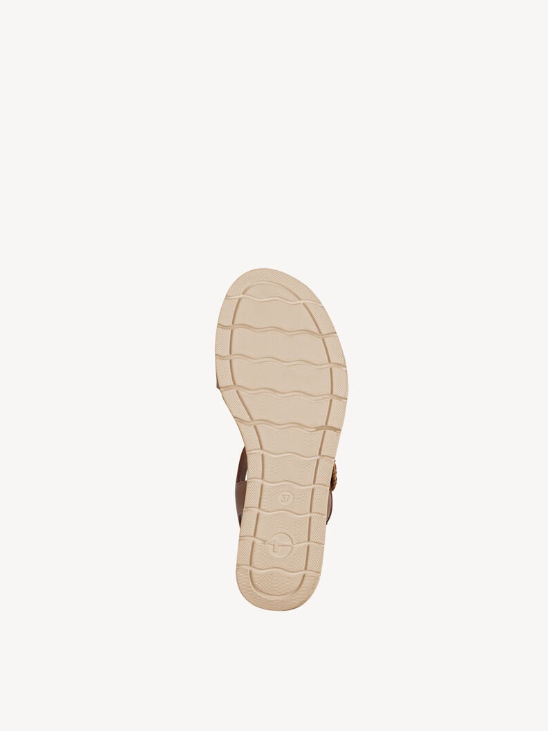 in pelle con tacco sandalo marrone 1-28251-44-305 compra tamaris sandali online