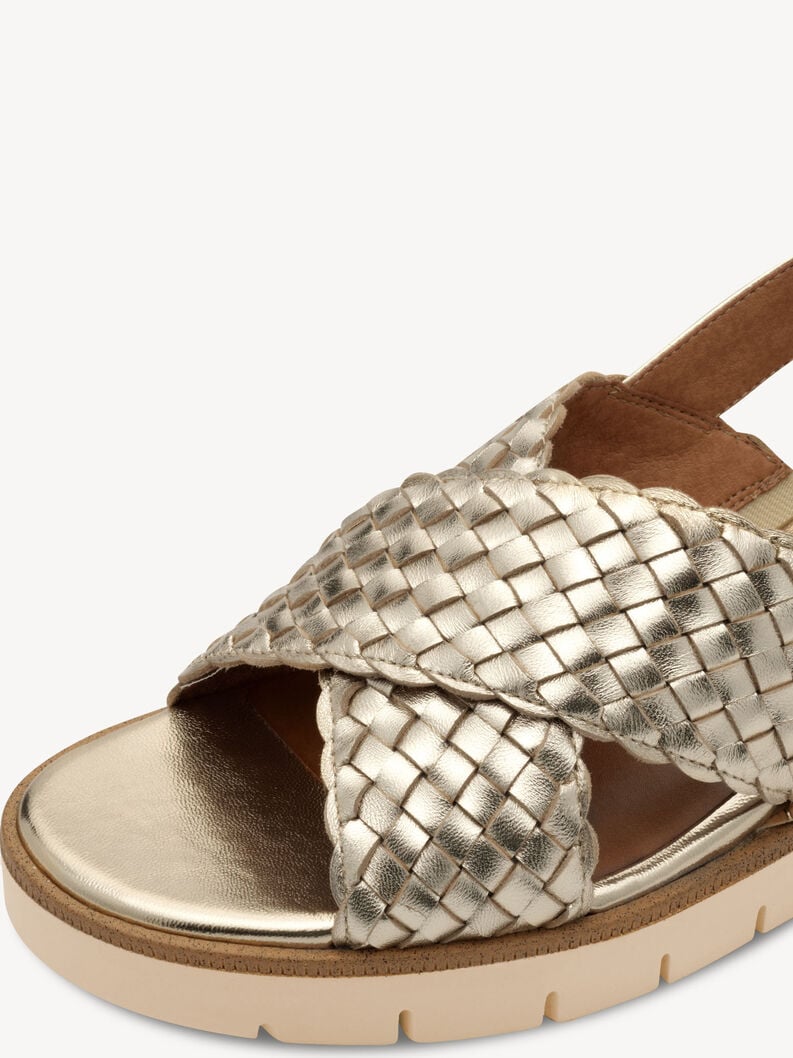 in pelle con tacco sandalo oro 1-28251-44-933 compra tamaris sandali online