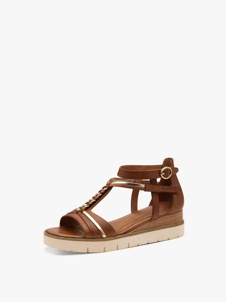 sandalo con tacco - marrone 1-28256-44-305 compra tamaris sandali online
